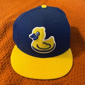 Used New Era Akron Rubberducks Fauxback Men’s Hat 7 1/2